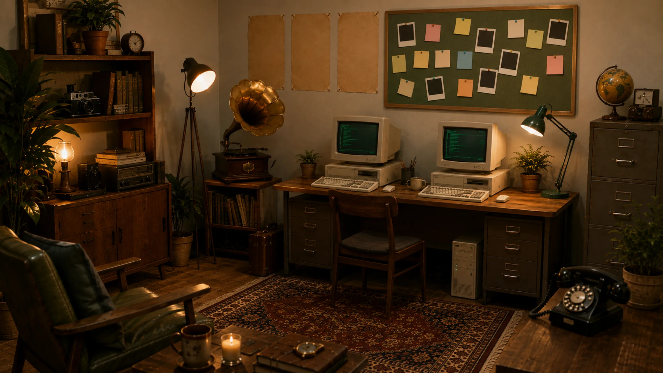 A warm retro personal study.
